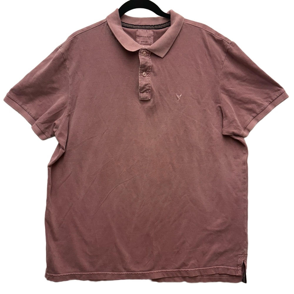 American Eagle Pink Super Soft Polo Shirt Short Sleeves Size‎ XL